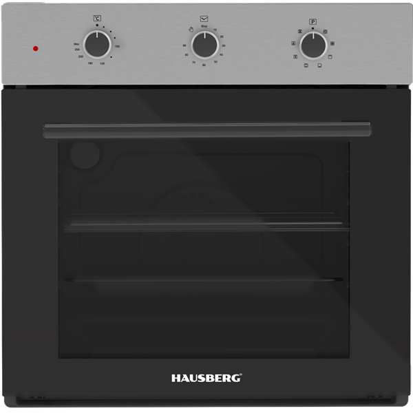 Hausberg HB-8044NG fekete, beépíthető, 58L, 1600W, grill, turbóventilátorral sütő