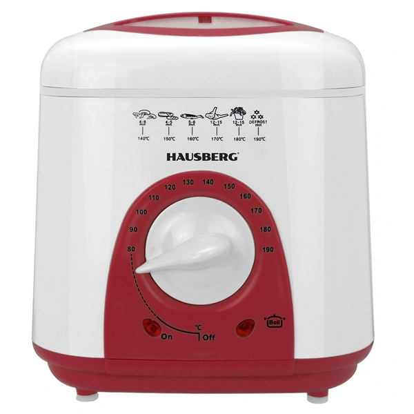 Hausberg HB-1320RS 1 literes 950W vörös elektromos olajsütő