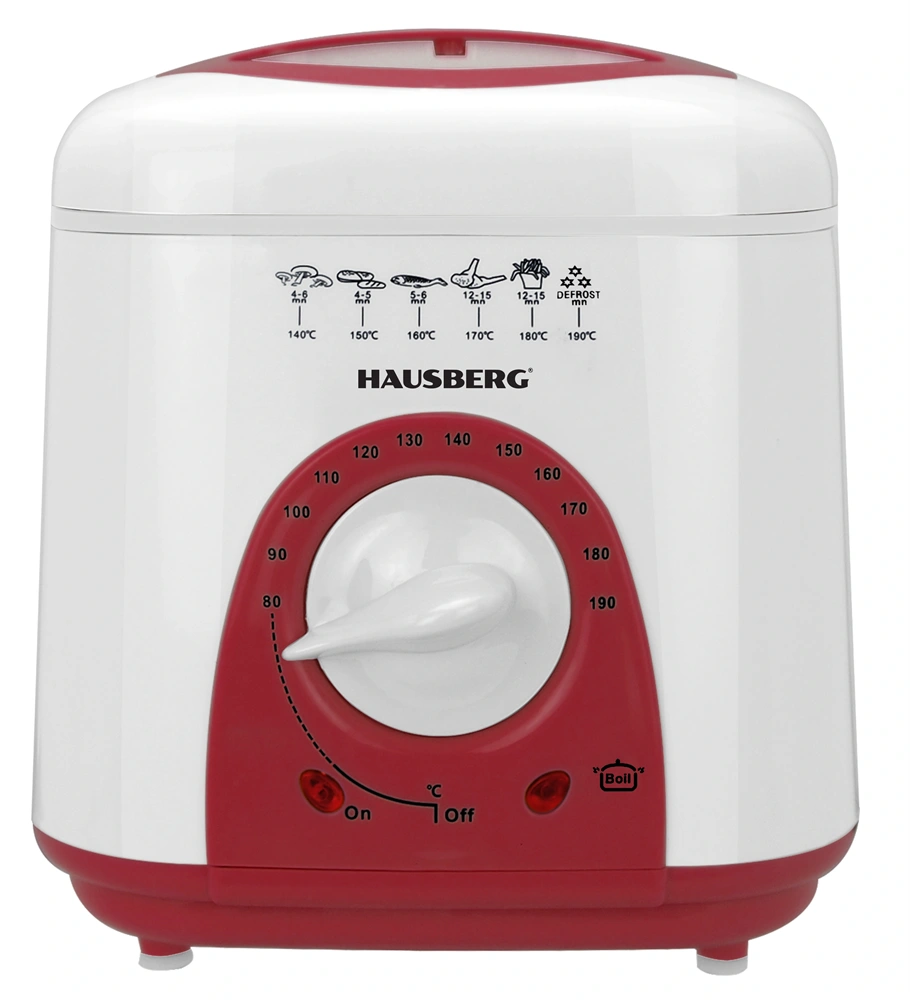 Hausberg HB-1320RS 1 literes 950W vörös elektromos olajsütő
