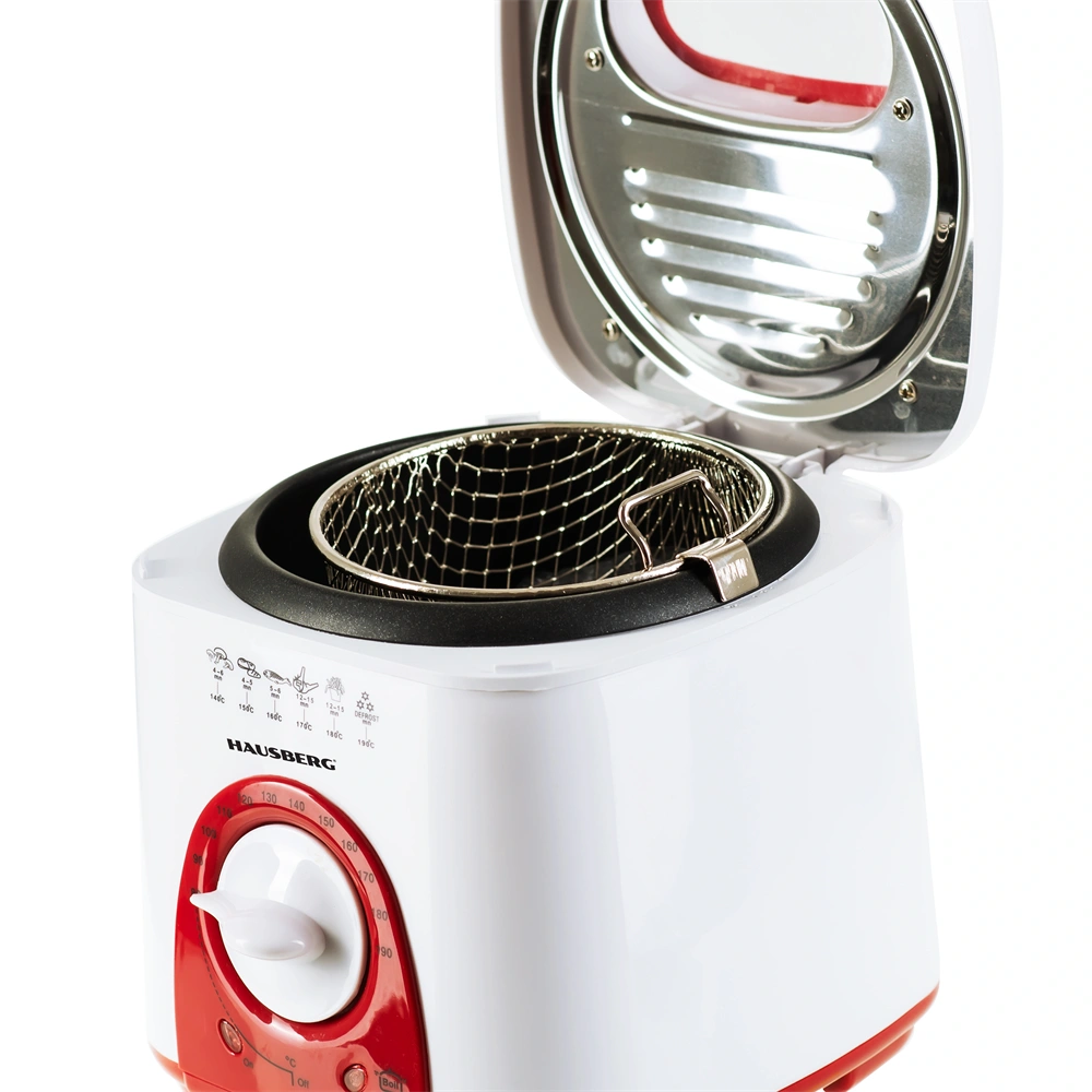 Hausberg HB-1320RS 1 literes 950W vörös elektromos olajsütő