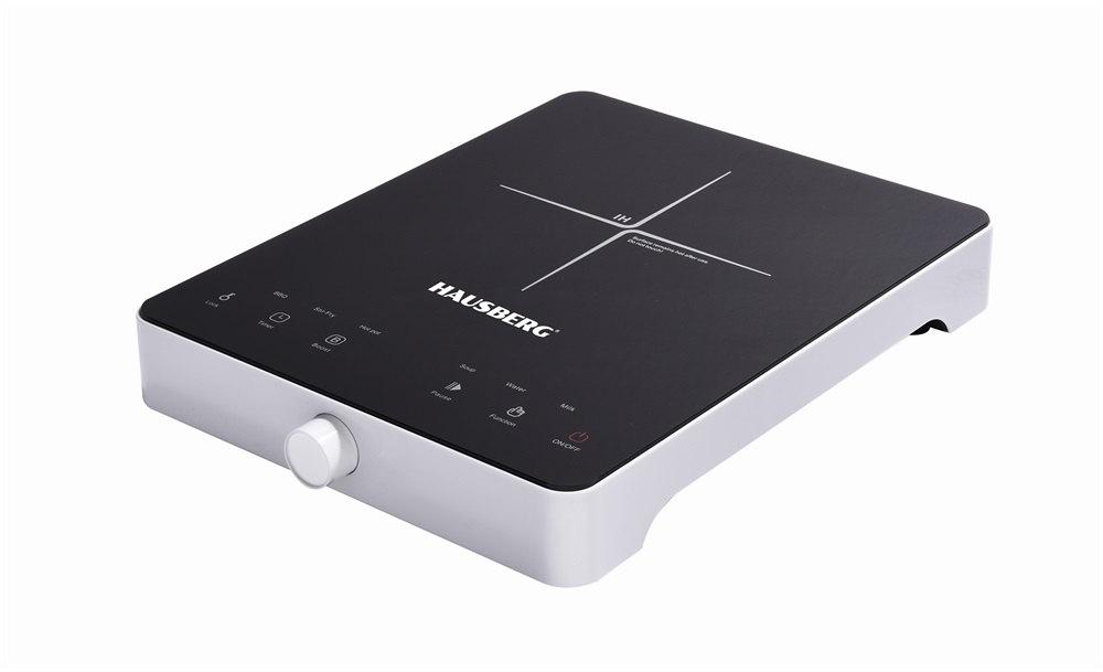 Hausberg HB-1526AB 2000W fekete-fehér  elektromos egylapos indukciós főzőlap érintésvezérléssel