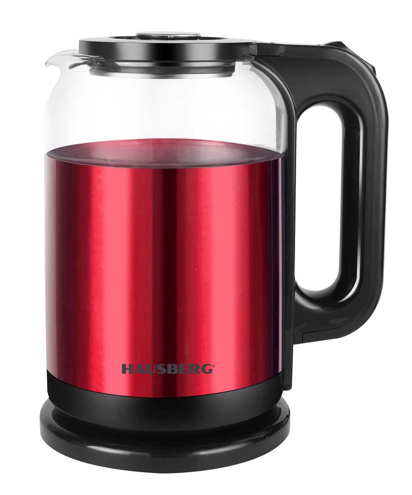 Hausberg HB-3622RS 1800W 2L-es piros-fekete elektromos vízforraló