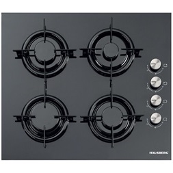 Hausberg HB-563NG fekete, beépíthető, gáz,üvegfelületű, főzőzóna:4,főzőlap