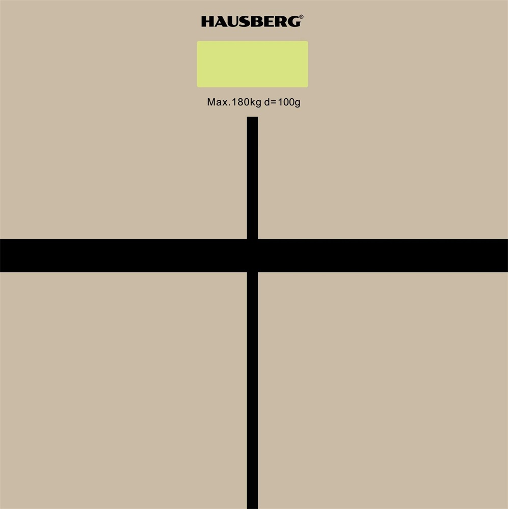 Hausberg HB-6003AB üveg fürdőszobai mérleg bézs