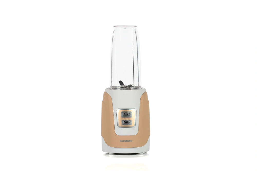 Hausberg HB-7675AU 1000W aranyszínű turmixgép, smoothie készítő 500/800/1000ml műanyag kancsóval, réz motorral