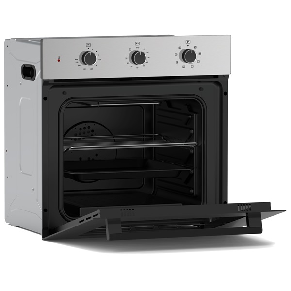 Hausberg HB-8044IN inox-fekete, beépíthető, sütőtér:58L, grill, hőlégkeveréses, sütő