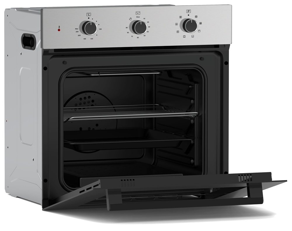 Hausberg HB-8044IN inox-fekete, beépíthető, sütőtér:58L, grill, hőlégkeveréses, sütő