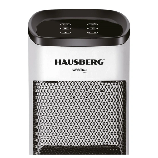 Hausberg HB-8219AB digitális, 2000W, kerámia fűtéssel, láng hatással, távirányitással, időzítővel,elektromos kandalló