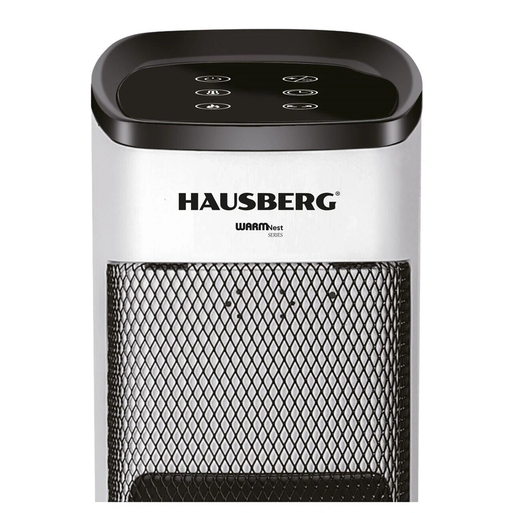 Hausberg HB-8219AB digitális, 2000W, kerámia fűtéssel, láng hatással, távirányitással, időzítővel,elektromos kandalló
