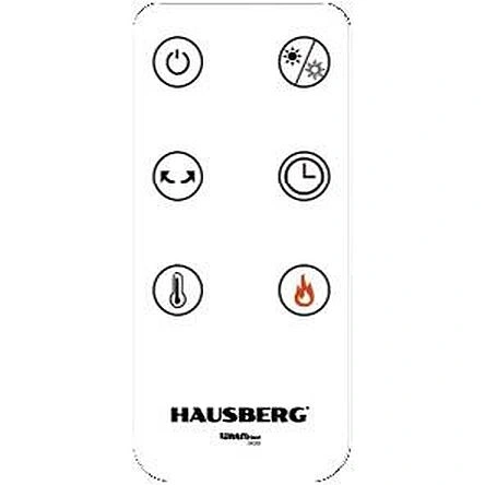 Hausberg HB-8219AB digitális, 2000W, kerámia fűtéssel, láng hatással, távirányitással, időzítővel,elektromos kandalló