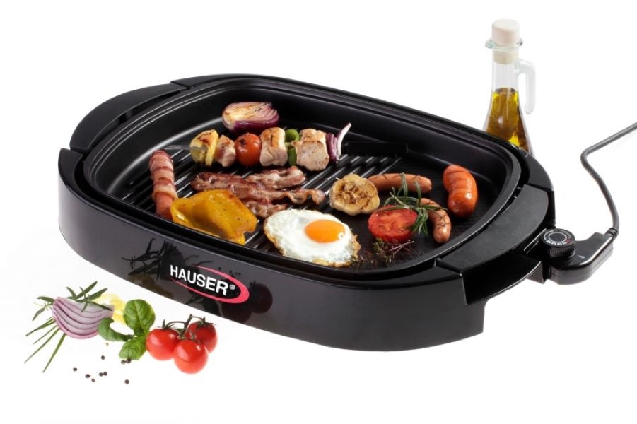 Hauser GR-150 fekete asztali elektromos grill