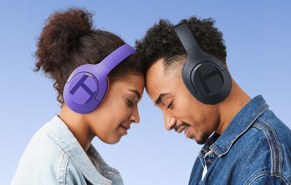 Haylou S35 ANC Bluetooth lila-narancs fejhallgató