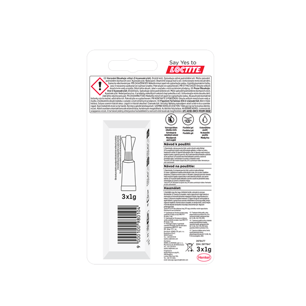 Henkel Loctite Super Bond Power Gél Mini Trio 3x1g pillanatragasztó