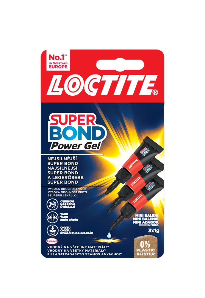 Henkel Loctite Super Bond Power Gél Mini Trio 3x1g pillanatragasztó