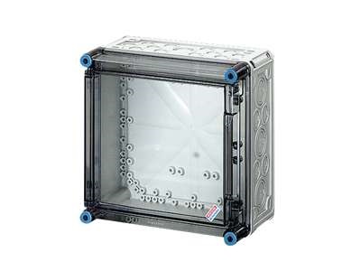 Hensel Mi 0220 átlátszó zsanéros fedéllel Mi üres elosztószekrény