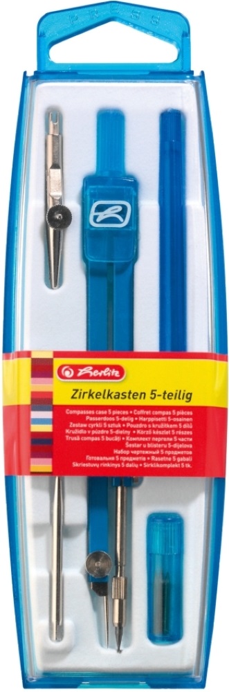 Herlitz 5 részes többszínű körzőkészlet