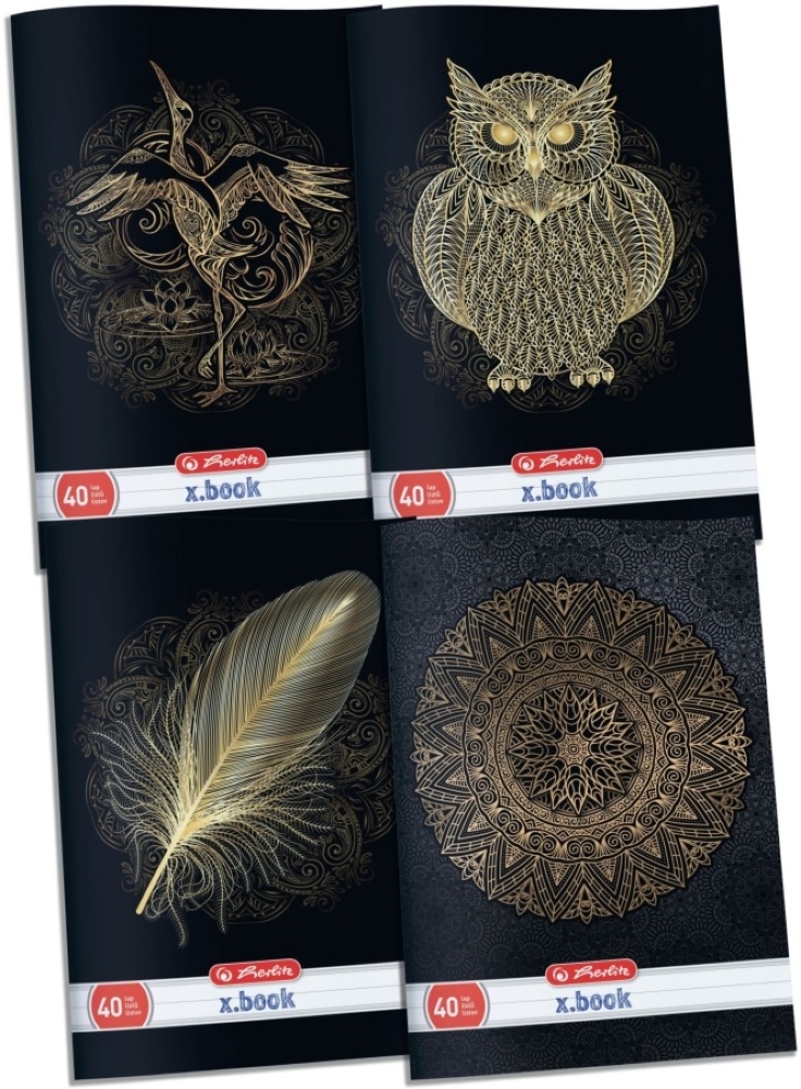 Herlitz Black&Gold A4 40lapos vonalas füzet