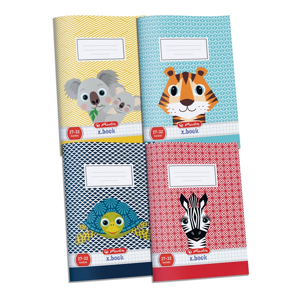 Herlitz Cute Animals A5 27-32 kockás füzet