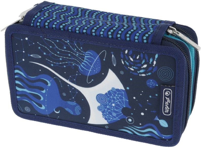 Herlitz Deep Ocean 3 emeletes 31 részes töltött  tolltartó