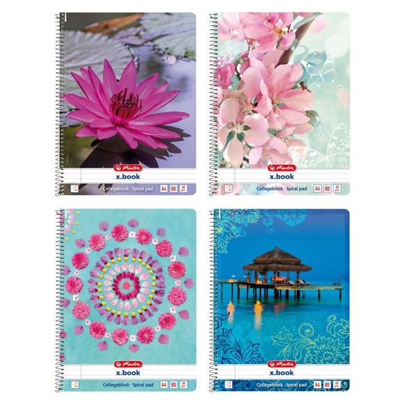 Herlitz Design Spa A4 80lapos vonalas spirálfüzet