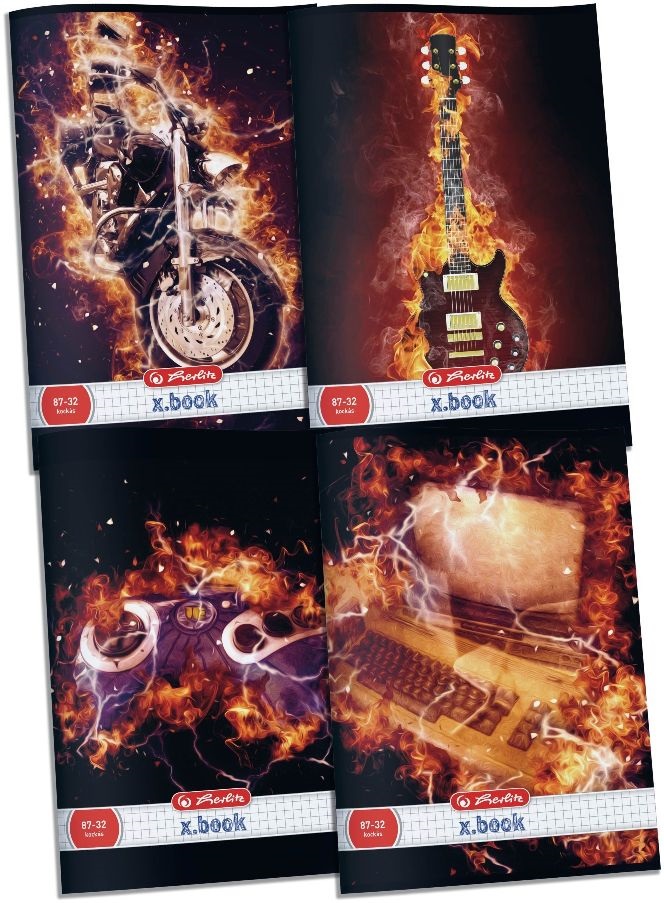 Herlitz Fire A4  87-32  kockás füzet