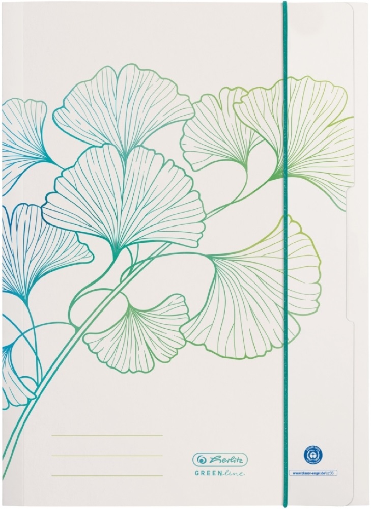 Herlitz GREENline Ginkgo A4 gumis mappa