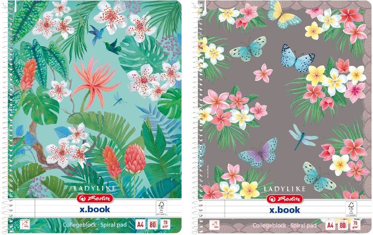 Herlitz Ladylike  A4 80lapos perforált vonalas spirálfüzet
