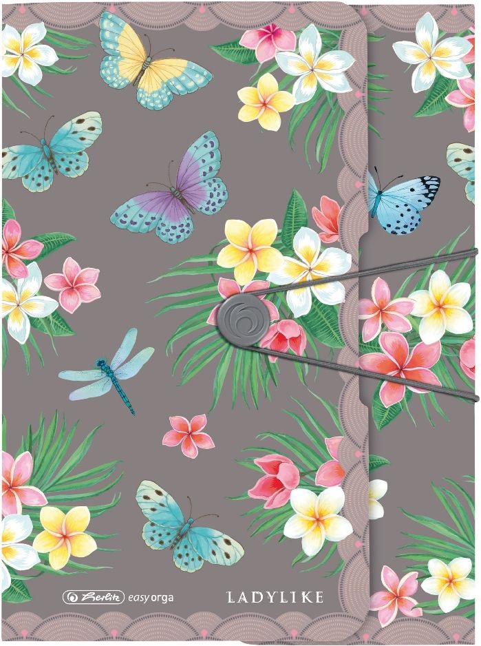 Herlitz Ladylike Butterflies A4 PP gumis mappa