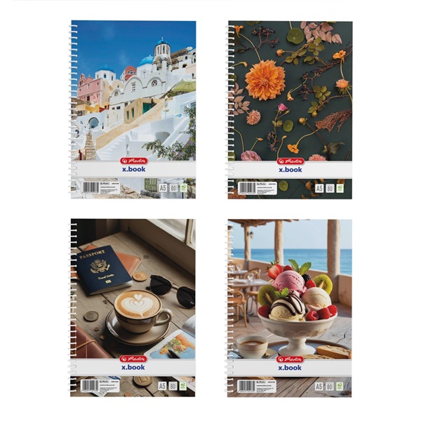 Herlitz Mix A5 80 lap sima spirálfüzet