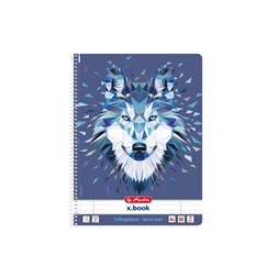 Herlitz Wild Animals A4 80lapos vonalas spirálfüzet