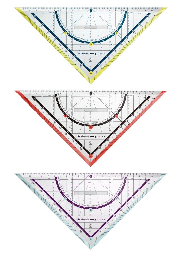 Herlitz my.pen 25 cm-es színes háromszögvonalzó