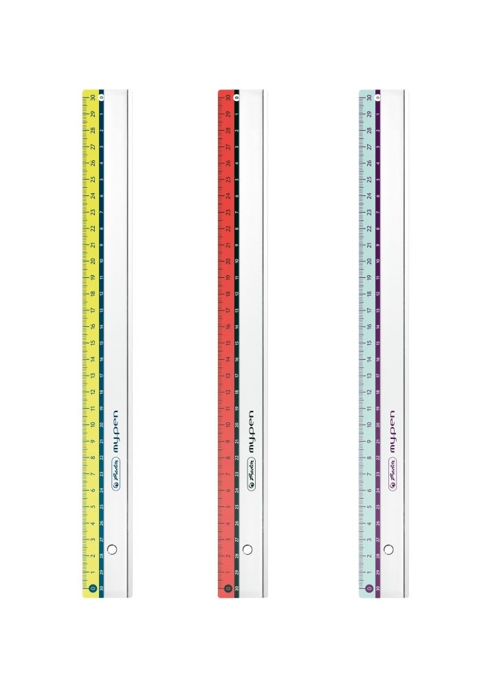 Herlitz my.pen 30cm-es színes vonalzó