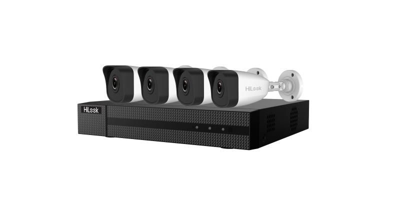 HiLook DS-J142I(STD)/IK-4142BH-MH/P(C) IP kamera szett, 4x2MP csőkamerával, beépített 1TB HDD-vel