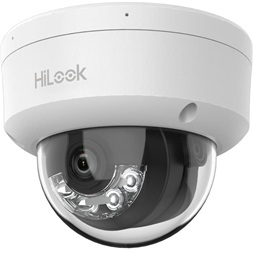 HiLook IPC-D120HA-LU(2.8mm) /Kültéri/2MP/2,8mm/IR/Láthatófény 30m/IK08/MD 2.0/Smart Hybrid Light PoE IP dóm kamera