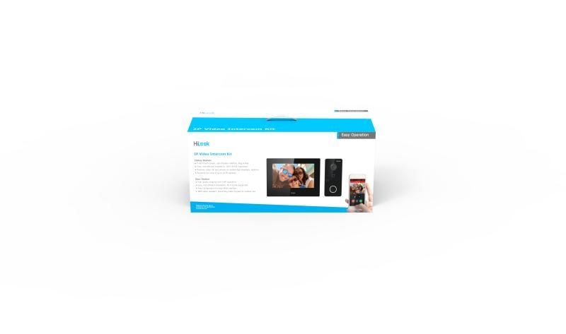 HiLook VI-K43P /7" Wifi PoE beltéri/2MP PoE kültéri/Felületre szerelhető/ egylakásos IP kaputelefon szett
