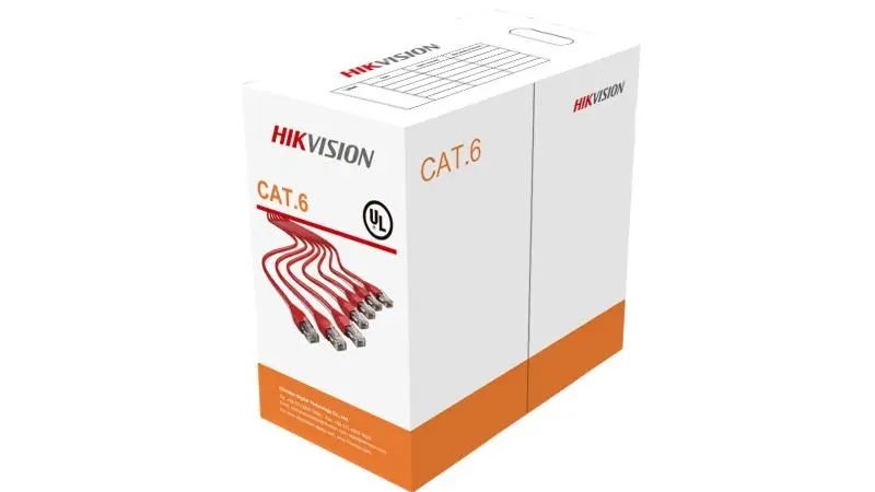 Hikvision DS-1LN6-UU Cat6, PVC, AWG23, réz, narancssárga, 305m, UTP fali kábel