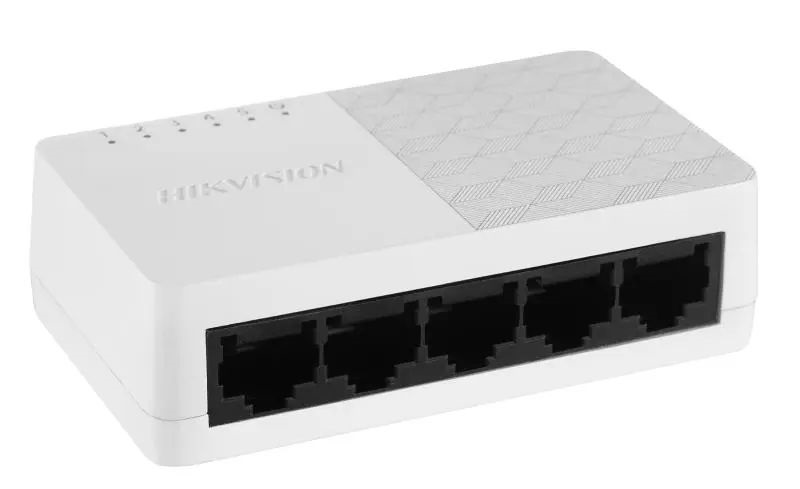 Hikvision DS-3E0505D-E (5 port Gbit, műanyag ház, fehér) Switch