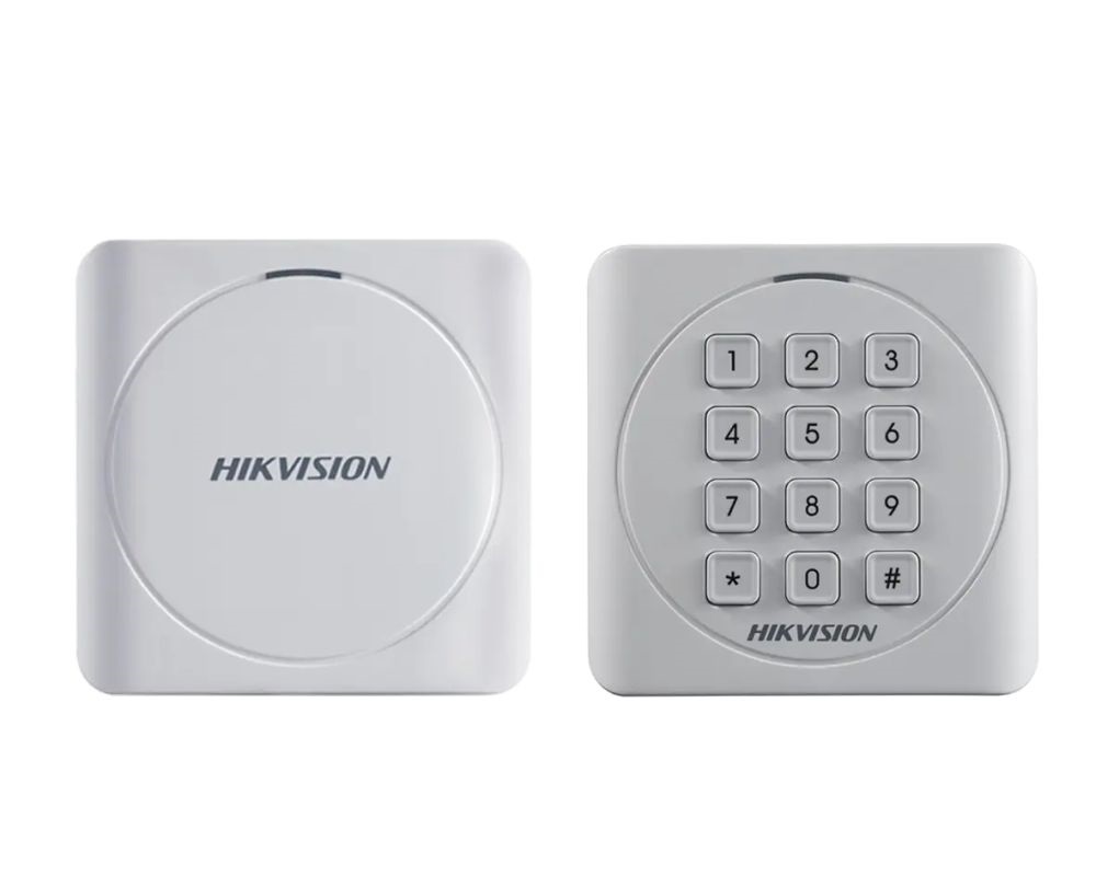 Hikvision DS-K1801MK kártyaolvasó 13,56 MHz, Wiegand kimenet, kültéri, billentyűzettel