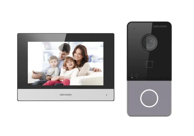 Hikvision DS-KIS603-P Egylakásos IP video-kaputelefon szett, DS-KV6113-WPE1(C) + DS-KH6320-WTE1 + 2 db tápegység