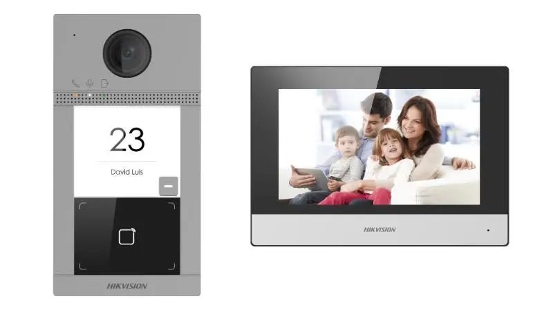 Hikvision DS-KIS604-S (DS-KV8113-WME1, DS-KH6320-WTE1, DS-3E0105P-E/M, 16GB microSD kártya) IP kaputelefon szett