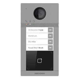 Hikvision DS-KV8413-WME1 (2MP, kültéri egység, 4 lakásos, IP65, IR, I/O, wifi, Mifare kártyaolvasó) IP kaputelefon