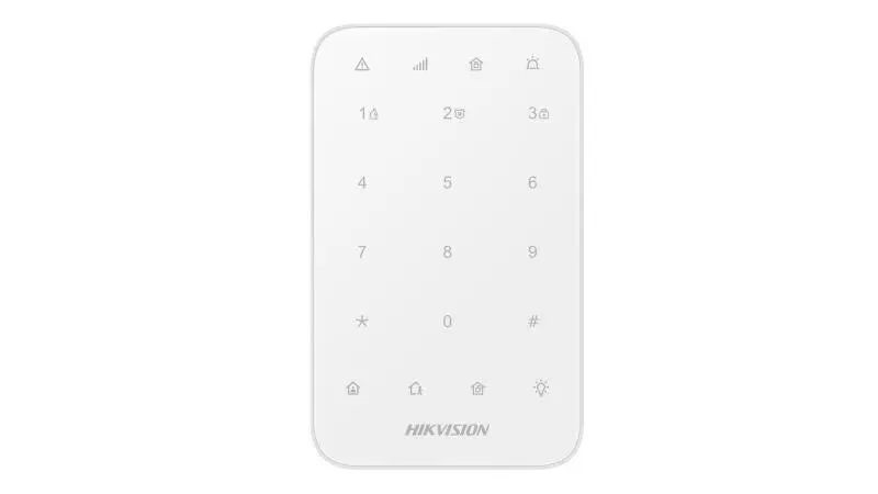 Hikvision DS-PK1-E-WE vezeték nélküli kezelő AXPro központokhoz, 868 MHz, fehér, 4x AA elem