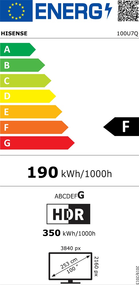 Hisense 100" 100U7Q 4K UHD Smart MiniLED ULED TV