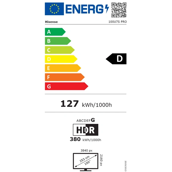 Hisense 100" 100U7S PRO 4K UHD Smart MiniLED TV
