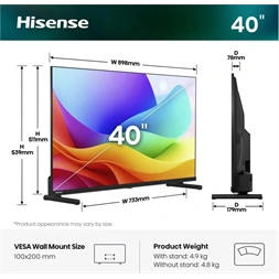 Hisense 40" 40A5S FHD Smart QLED TV