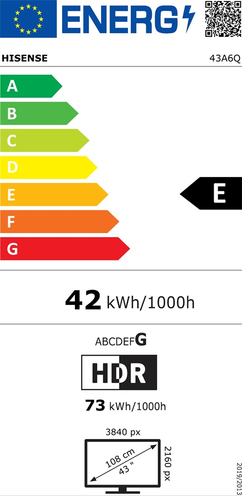Hisense 43" 43A6Q 4K UHD Smart LED TV