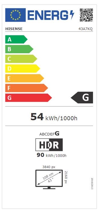 Hisense 43" 43A7KQ 4K UHD Smart QLED TV