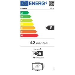 Hisense 43" 43E7S 4K UHD Smart QLED TV