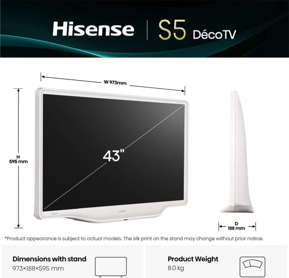 Hisense 43" 43S5Q FHD LifeStyle QLED TV
