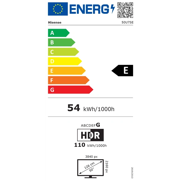 Hisense 50" 50U7SE 4K UHD Smart MiniLED TV